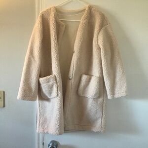 Women's Cream Teddy Coat